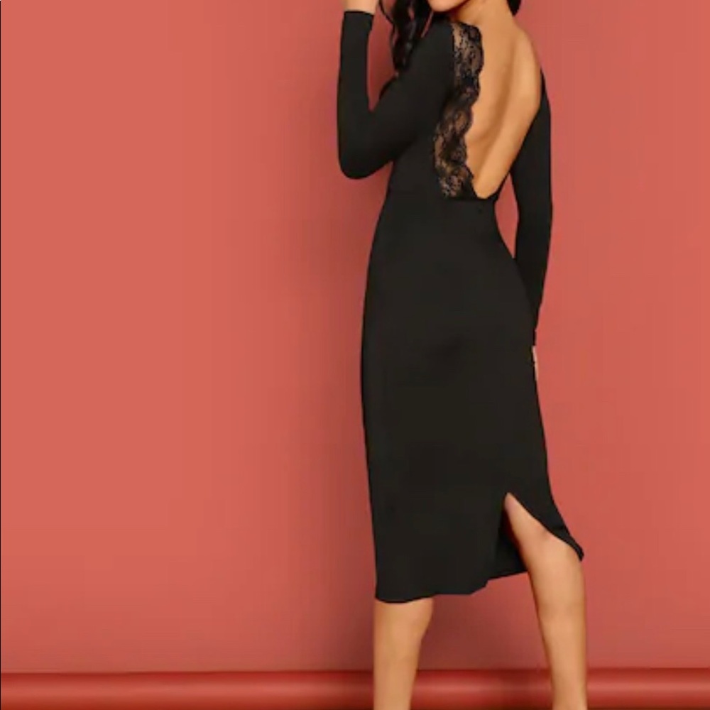 Black lace dress